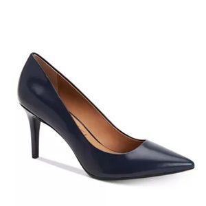 Calvin Klein pointed toe shoe pump - Navy Blue